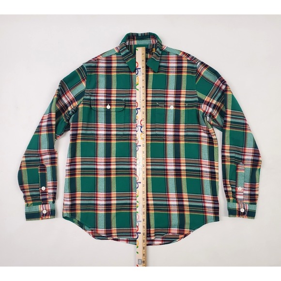 Polo Ralph Lauren Long Sleeve Performance Classic Flannel Shirt Green Plaid - Picture 2 of 13